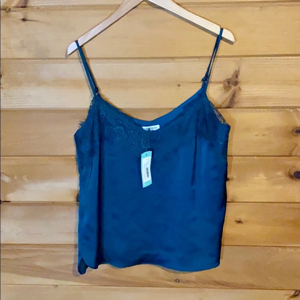 NWT Stitch Fix Heartloom lace silky teal cami